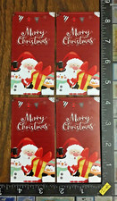 MERRY CHRISTMAS SANTA SNOWMAN PENGUIN, 4 FOUR BEAUTIFUL STICKERS XMAS39