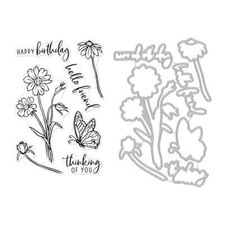 Hero Arts "WILD FLOWERS" Clear Stamps Only OR Stamp Dies Bundle 2024