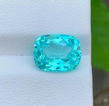 9.5 Ct GIE Certified Natural Paraiba Tourmaline Neon Blue Cushion Loose Gemstone