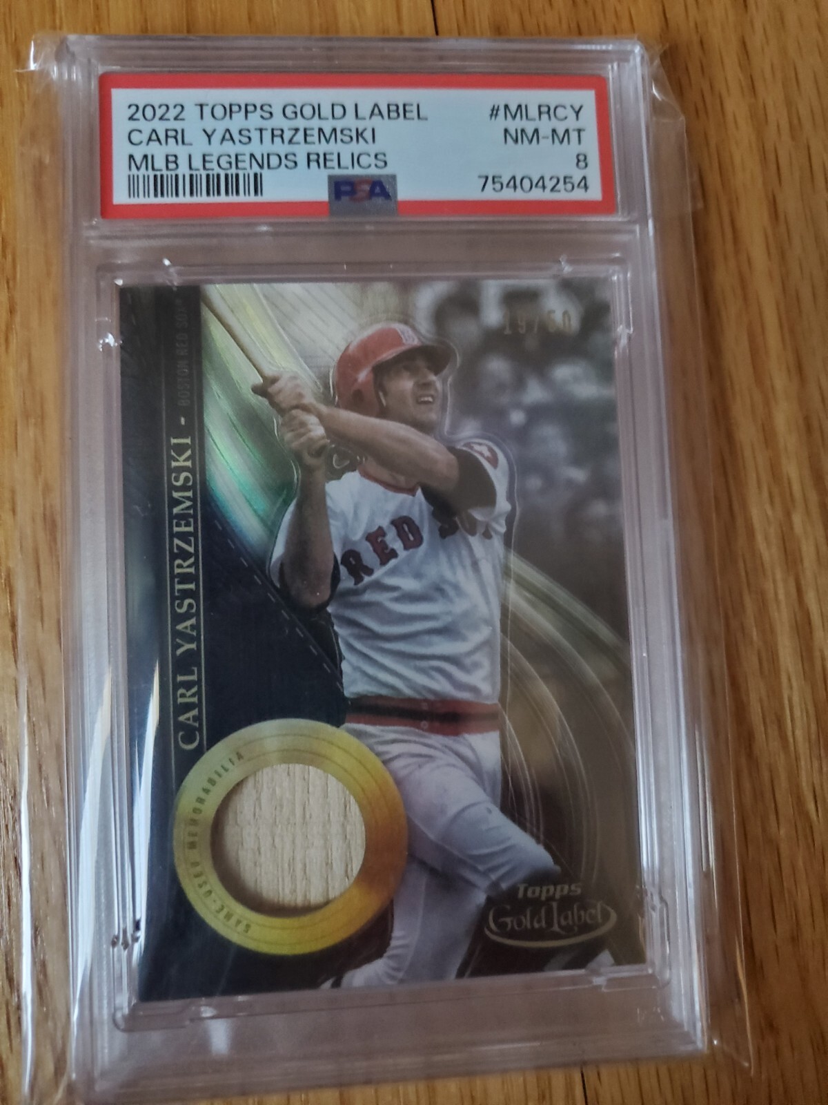 2022 Topps Gold Label MLB Legends Relics Carl Yastrzemski #MLR-CY /50 Game-Used Memorabilia