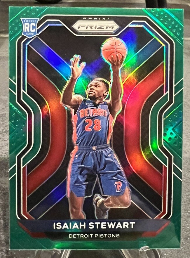 2020-21 PRIZM BASKETBALL GREEN PRIZM - ISAIAH STEWART RC 254
