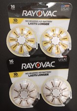 Rayovac Hearing Aid Batteries Size 10, (2)- 16 Packs Made in USA, New