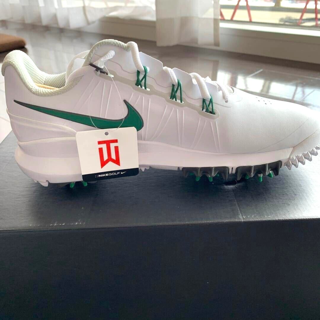 Nike Tiger Woods TW14 Golf Shoe White / Green MASTERS TW13 US 9.5