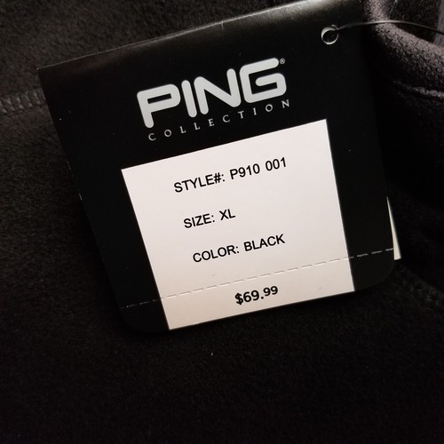 Ping Vest Mens Extra Large Black Gray Full Zip Performance Fleece Golf Casual - Picture 4 of 12