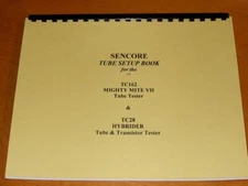 TUBE SETUP BOOK for Sencore TC28 Hybrider Tester TC-28 newly remastered