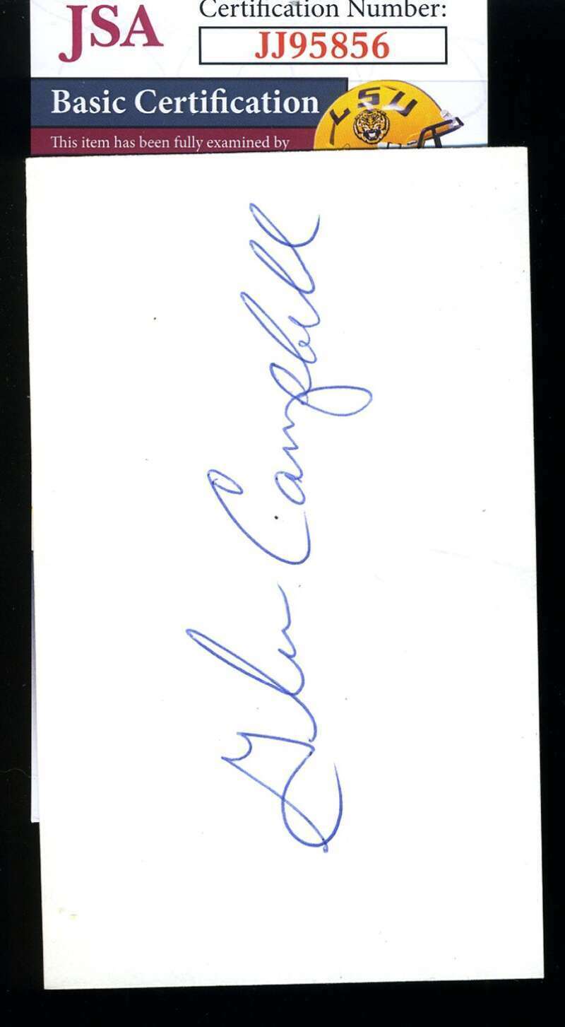 Glen Campbell JSA Coa Signed 3x5 Index Card Autograph