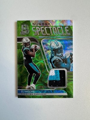 2021 Spectra - DJ Moore Green Sunday Spectacle Patch /35 Carolina Panthers