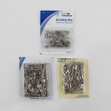 Lot of 3 Packs of Nickel-Plated Steel Safety Pins: Prym Creative/Prym-Dritz