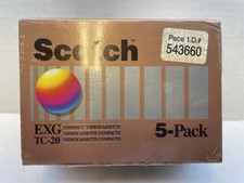 Scotch Compact Video VHS- C Cassette Tapes EXG TC-20 sealed Lot Of 5