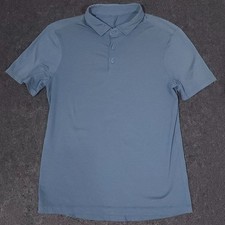 Lululemon Evolution Polo Shirt Mens Small Blue Performance Stretch Golf Tech