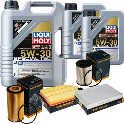 LIQUI MOLY, DENCKERMANN Inspektionspaket Liqui Moly Special Tec F 5W-30 7L für Volvo XC60 2.4 D/D3/D4