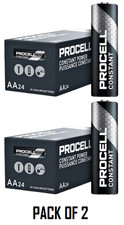 New Duracell Procell Battery Alkaline Size AA Box of 24 , Pack of 2