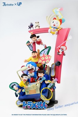 JR Doraemon with Time Machine Resin Statue Anime Collectible