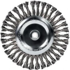 Mercer Industries 8" Knot Wire Wheel - .014 Carbon Steel for Bench Grinder