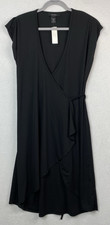 Express Wrap Dress Women Size 9/10 Very Black New