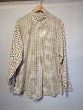 Jacob Miller Shirtmaker Men’s XL Button Down Shirt Plaid Yellow Red Black Cotton