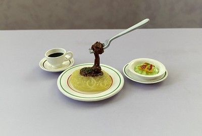 2002 Re-Ment Petite Sample Series  Family Restaurant Spaghetti Meat Sauce''