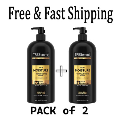 Tresemme Rich Moisture Hydrating Shampoo with Pump, 39 oz, pack of 2