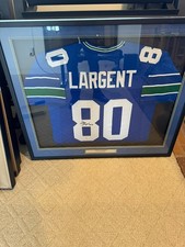 Seattle Seahawks Steve Largent Autographed Signed Framed Jersey 