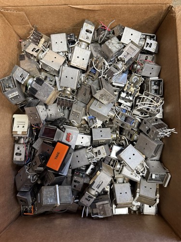 Vintage Pushbutton Switch Lot 50+ Industrial Broadcast Panel Switches Used