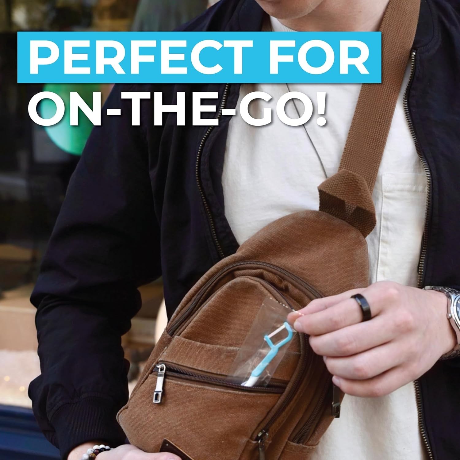 Portable 4-in-1 Oral Care Solution | Travel-Sized Toothbrush & Floss - 24 Count