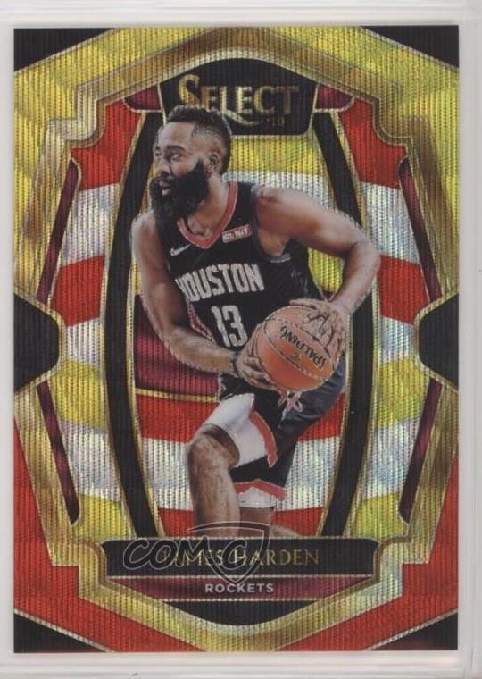 2018-19 Panini Select Premier Level Tri-Color Prizm James Harden #158 fm0