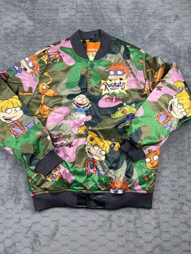 Nickelodeon Rugrats Jacke Herren XL Camo Cartoon Bomber Graphic Freeze 2021 Neu