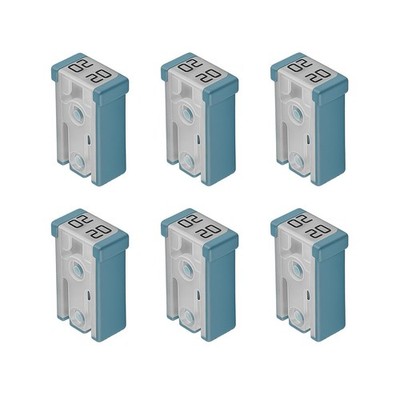 6PCS Mini Slotted Automotive MCASE Shaped Cartridge Fuse Kit, 20A 32V Vehicle...