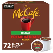 McCafe, Premium Roast Decaf Coffee, Keurig Single Serve K-Cup Pods, 72 Count