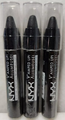 Lot of 3 NYX V'AMPED UP LIP TOP COAT #VUTC01 BLACK SEALED