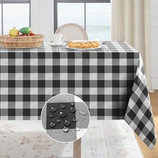 60x84 Inch Gingham Checkered Rectangle Tablecloth Buffalo Plaid Table Cloth