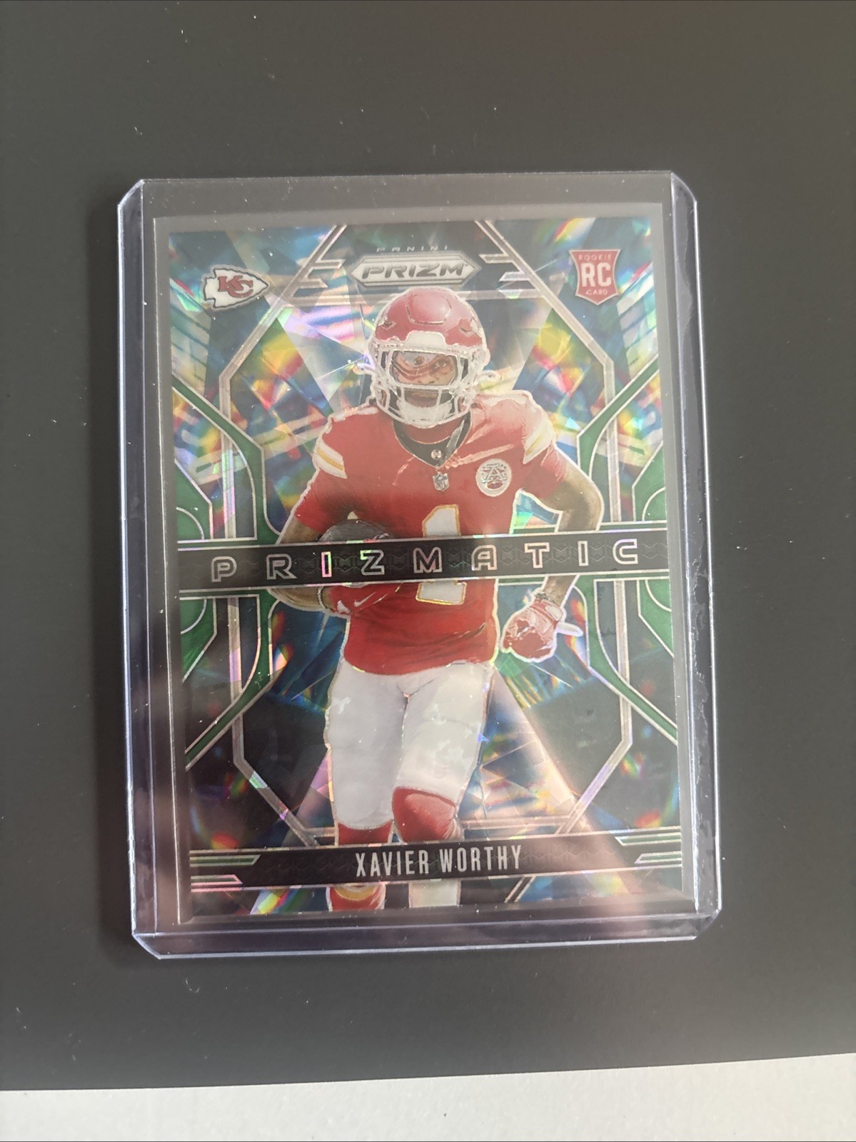 2024 Panini Prizm - Prizmatic Xavier Worthy #14 Green Ice Prizm (RC)