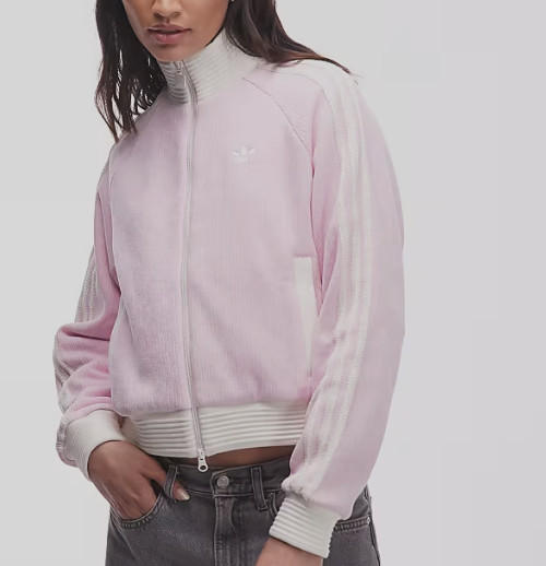 ADIDAS ORIGINALS VELOUR KNIT TRACKTOP PINK   BNWT  UK XS,S,M,L,XL  LAST 5  RARE