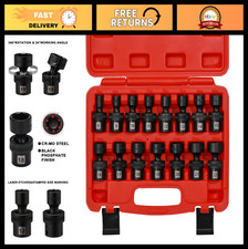 15pc 38 Drive Metric Impact Socket Set 6 Point Swivel Wobble Sockets 8-22mm 15pc 38 Drive Metric Impact Socket Set 6 Point Swivel Wobble Sockets 8-22mm