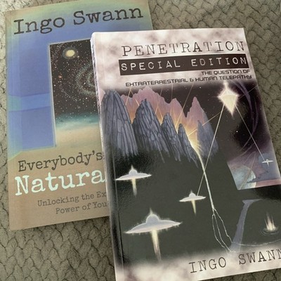 Natural ESP & Penetration (Telepathy) 2 Book  Lot - Ingo Swann - Ref8