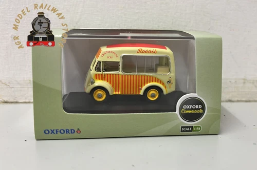 VANS Oxford Diecast 76MJ003 Morris J Ice Cream Van 'Rossi's'