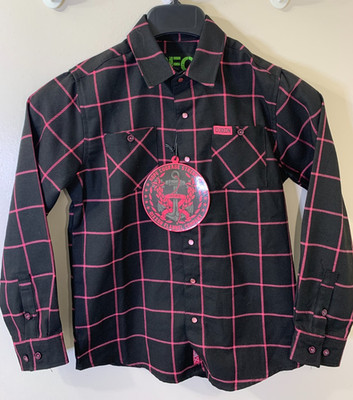 Dixxon Flannel DFC Youth Division ''Hope'' Pearl Snap Long Slv Shirt Sz M - NEW