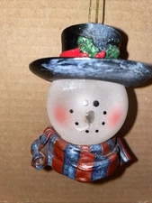 Vintage Frosted Glass Snowman Head