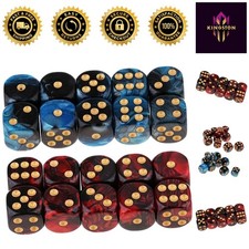 Lightweight 20PCS 16mm Polyhedral D6 Acrylic Dice - Perfect for RPG Adventures