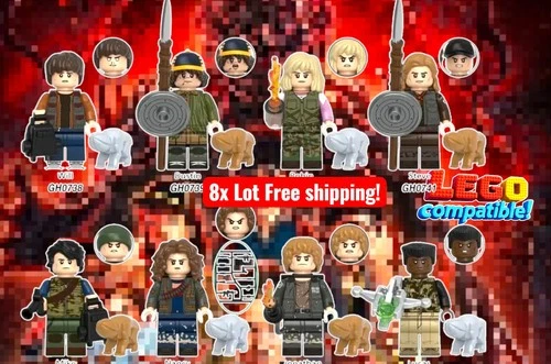 16 Stranger Things V5 Mini Figure Figures Dustin Dart Nancy Robin Jonathan Steve