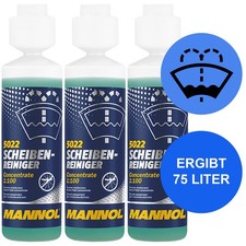3x 250 mL MANNOL SCHEIBENREINIGER WISCHWASSER REINIGUNG SOMMER KONZENTRAT 1:100