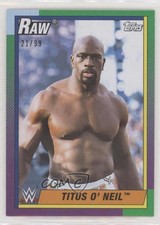 2021 Topps Heritage WWE Green 21/99 Titus O'Neil #45 9e1
