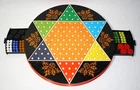 Vintage 2-in-1 Chinese & Regular Checkers Metal Tin Game #539 Ohio Art Co 17.5"