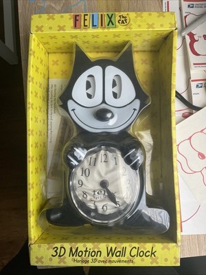 NJ Croce Felix The Cat 3-D Motion Wall Clock (CL600) for sale