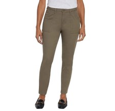NWT Banana Republic Women's 12 High Rise Twill Chino Pants Green Cotton G2104