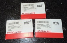 Lot Of 3  -Montblanc Fountain Pen Ink Cartridges Modena Red New In Box