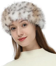 Faux Fur Headband with Stretch Women's Winter Earwarmer Earmuff