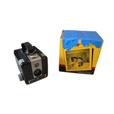 Vintage 1950's Brownie Hawkeye Camera Flash Model With Original Box-Untested