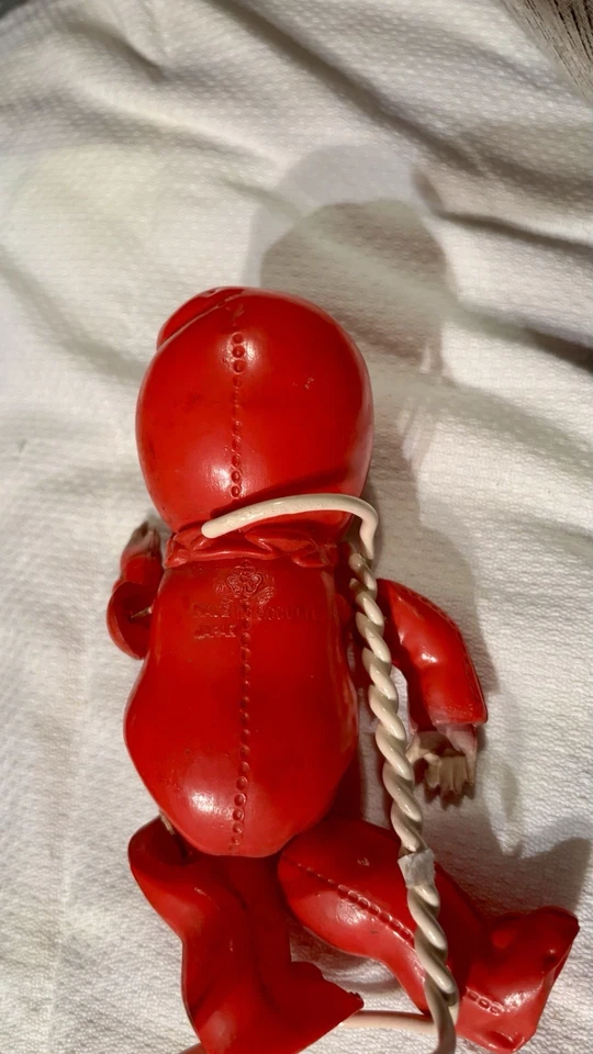 Antique Celluloid Doll In Red Bunting Occupied Japan 6 Inches Tall - Image 4 of 4