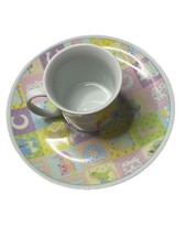 Enesco Ceramic Rare Vintage ABC Set Plate And Cup 1983 Japanese Collectible
